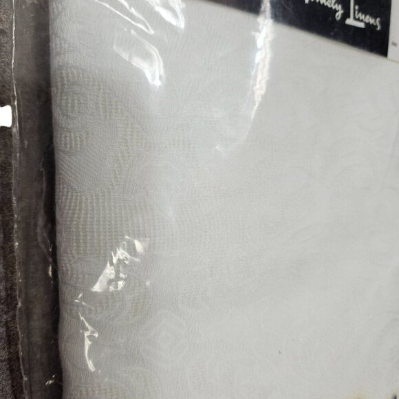 Vintage Timely Linens Nwt Old Dead Stock España Tablecloth White Jacquard Cotton - Picture 4 of 6